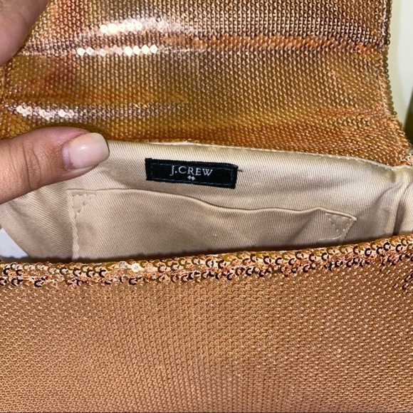 🦬J. CREW sequin box purse with metal chain - Picture 4 of 4